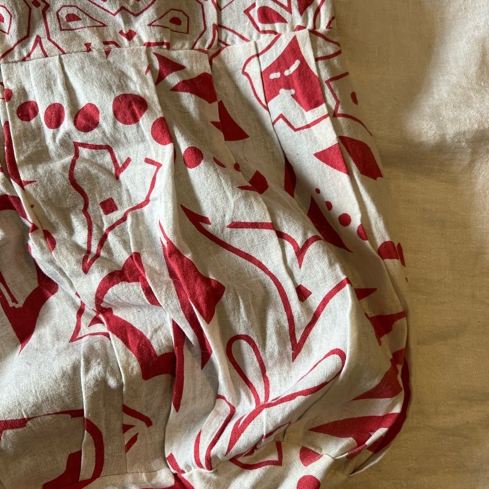 Sunshine Joy Red and White  Cotton Bag - Picture 2 of 4